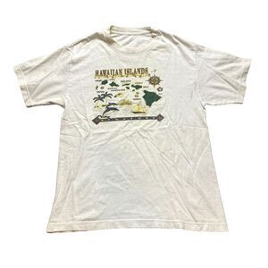 Hawaiian Island Shirt Adult Large Kauai‎ Kapaa Molokai Sail Boat Dolphins Mens